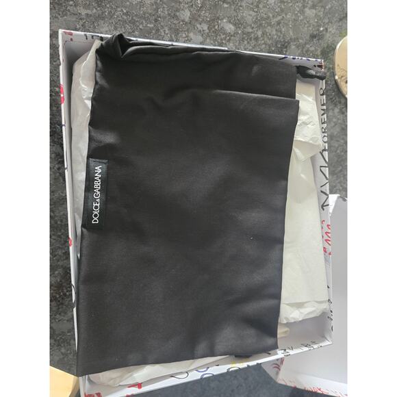 NWT Dolce&Gabbana Portofino Black Leather Sneakers - Size 37.5 EU - Picture 10 of 10